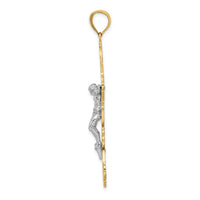 Load image into Gallery viewer, 14K Two-tone Crucifix Charm
