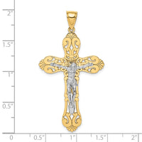 Load image into Gallery viewer, 14K Two-tone Crucifix Charm
