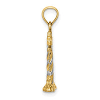 Load image into Gallery viewer, 14K W/Rhodium 3-D Lighthouse Charm
