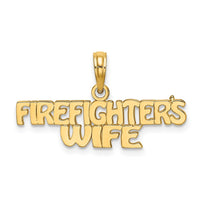 Load image into Gallery viewer, 14k FIREFIGHTER&#39;S WIFE Charm
