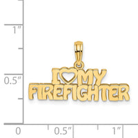 Load image into Gallery viewer, 14k I LOVE MY FIREFIGHTER Charm
