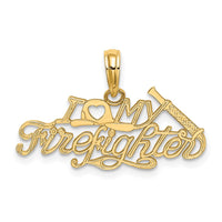 Load image into Gallery viewer, 14k I LOVE MY FIREFIGHTER Charm
