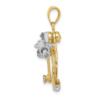 Load image into Gallery viewer, 14k Two-tone 3-D Moveable Sextant Charm
