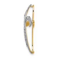 Load image into Gallery viewer, 14K w/Rhodium Diamond-Cut Twisted Cross Charm
