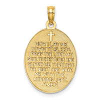 Load image into Gallery viewer, 14k w/Rhodium Reversible CHILDS PRAYER w/Boy Charm
