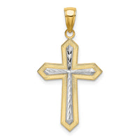 Load image into Gallery viewer, 14K W/ Rhodium Center Cross Charm
