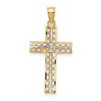 Load image into Gallery viewer, 14K W/ Rhodium Cross Charm
