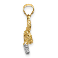 Load image into Gallery viewer, 14k w/Rhodium Coiled Snake Charm
