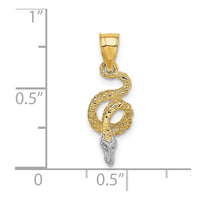 Load image into Gallery viewer, 14k w/Rhodium Coiled Snake Charm

