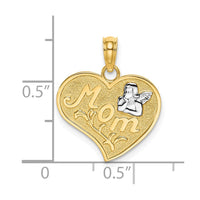 Load image into Gallery viewer, 14k w/Rhodium MOM and Angel Heart Charm
