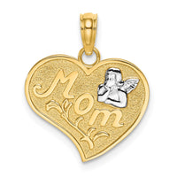 Load image into Gallery viewer, 14k w/Rhodium MOM and Angel Heart Charm
