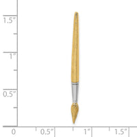 Load image into Gallery viewer, 14K w/Rhodium  3-D Water Paint Brush Charm
