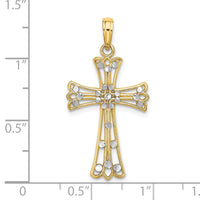 Load image into Gallery viewer, 14K w/Rhodium D/C Cross Charm
