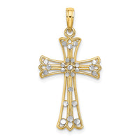 Load image into Gallery viewer, 14K w/Rhodium D/C Cross Charm
