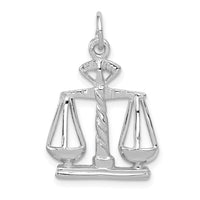 Load image into Gallery viewer, 14k White Gold Polished Scales of Justice Charm
