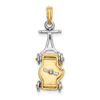 Load image into Gallery viewer, 14k Two-tone 3-D Lawn Mower Charm
