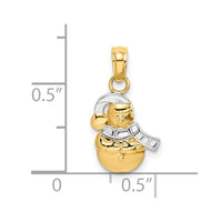 Load image into Gallery viewer, 14k w/Rhodium Snowman Charm
