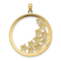 Load image into Gallery viewer, 14k w/Rhodium Stars in Round Frame Charm
