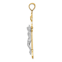 Load image into Gallery viewer, 14k Two-tone INRI Crucfix Pendant
