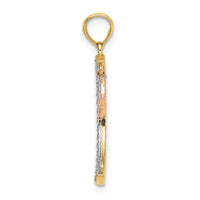 Load image into Gallery viewer, 14k Two-tone w/White Rhodium Moon w/Star Moveable Charm

