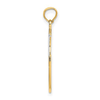 Load image into Gallery viewer, 14k w/ Rhodium WISH DREAM BELIEVE Moon and Stars Charm
