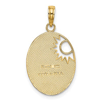 Load image into Gallery viewer, 14k w/Rhodium YOU ARE MY SUNSHINE Cut-out Sun Charm
