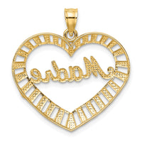 Load image into Gallery viewer, 14k w/Rhodium MADRE  in Heart Charm
