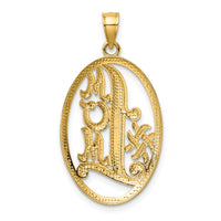 Load image into Gallery viewer, 14k w/ Rhodium #1 MOM Oval Charm
