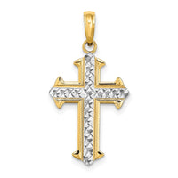 Load image into Gallery viewer, 14K w/ Rhodium D/C Cross Charm

