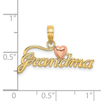 Load image into Gallery viewer, 14k Two-Tone GRANDMA w/ Heart Charm

