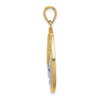 Load image into Gallery viewer, 14k w/Rhodium Sun, Hearts ,Water Circle Charm
