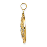 Load image into Gallery viewer, 14K w/Rhodium D/C Oval Cut-Out Charm
