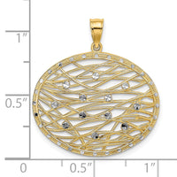 Load image into Gallery viewer, 14K w/Rhodium D/C Oval Cut-Out Charm

