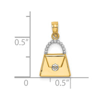 Load image into Gallery viewer, 14K W/ Rhodium Purse Charm
