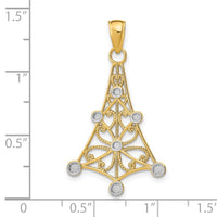 Load image into Gallery viewer, 14K w/Rhodium Textured Chandellier Charm
