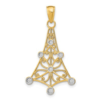 Load image into Gallery viewer, 14K w/Rhodium Textured Chandellier Charm
