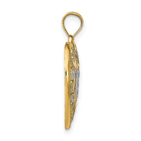 Load image into Gallery viewer, 14k w/Rhodium Cut-Out Filigree Heart Charm
