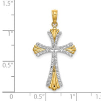 Load image into Gallery viewer, 14K w/Rhodium and D/C Reversible Cross Charm
