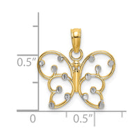 Load image into Gallery viewer, 14k w/ Rhodium Butterfly Charm

