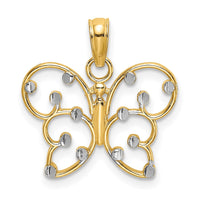 Load image into Gallery viewer, 14k w/ Rhodium Butterfly Charm
