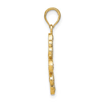 Load image into Gallery viewer, 14K w/Rhodium Beaded Heart Petals Flower Charm
