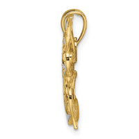 Load image into Gallery viewer, 14k Two-tone Diamond-cut Butterfly Charm
