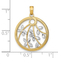 Load image into Gallery viewer, 14K w/Rhodium Round Frame Charm
