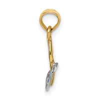 Load image into Gallery viewer, 14k Two-Tone Polished Hearts Interwined Charm
