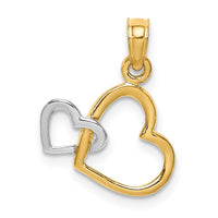 Load image into Gallery viewer, 14k Two-Tone Polished Hearts Interwined Charm
