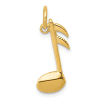 Load image into Gallery viewer, 14k Polished Flat-Backed Musical Note Charm
