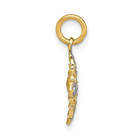 Load image into Gallery viewer, 14K w/Rhodium and  D/C Filigree Medallion Charm
