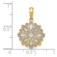 Load image into Gallery viewer, 14K w/Rhodium and D/C  Filigree Flower Charm
