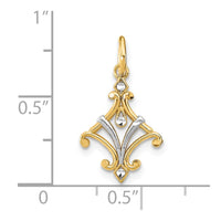 Load image into Gallery viewer, 14K w/Rhodium D/C Chandelier Style Charm
