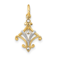 Load image into Gallery viewer, 14K w/Rhodium D/C Chandelier Style Charm
